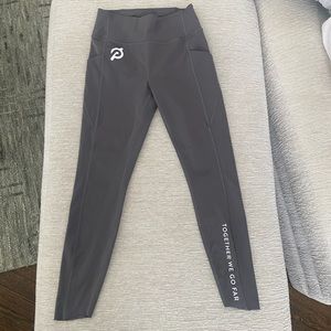 Peloton Essential High Rise tulip hem pocket legging grey